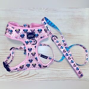 Sassy Woof x Disney Minnie Mouse • Adjustable Harness + Leash • Medium • NWOT